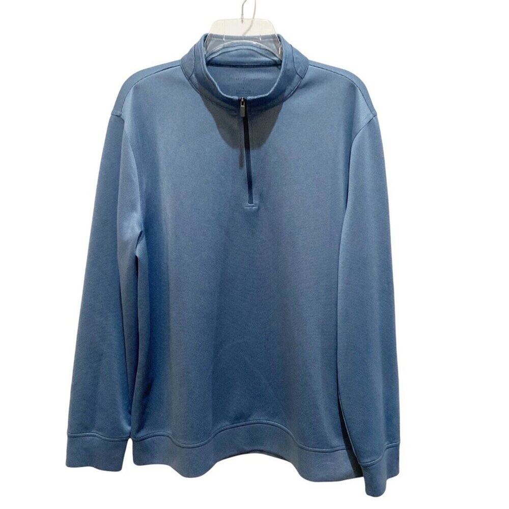 Hickey Freeman Sweater Pullover Sweatshirt Golf Preppy Blue Mens Size Large
